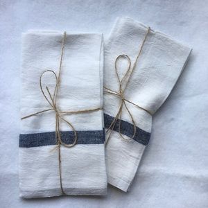 Caravan Vintage Linen Tea Towels, Set of 2